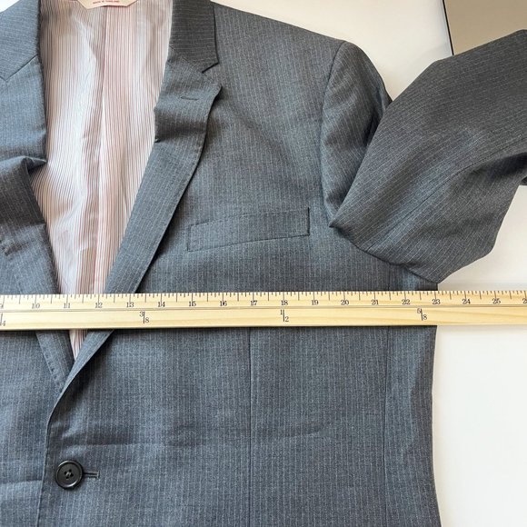 Brooks Brothers Red Fleece Gray Blazer Sport Coat Tollegno 1900 - Size 44L - Picture 8 of 10